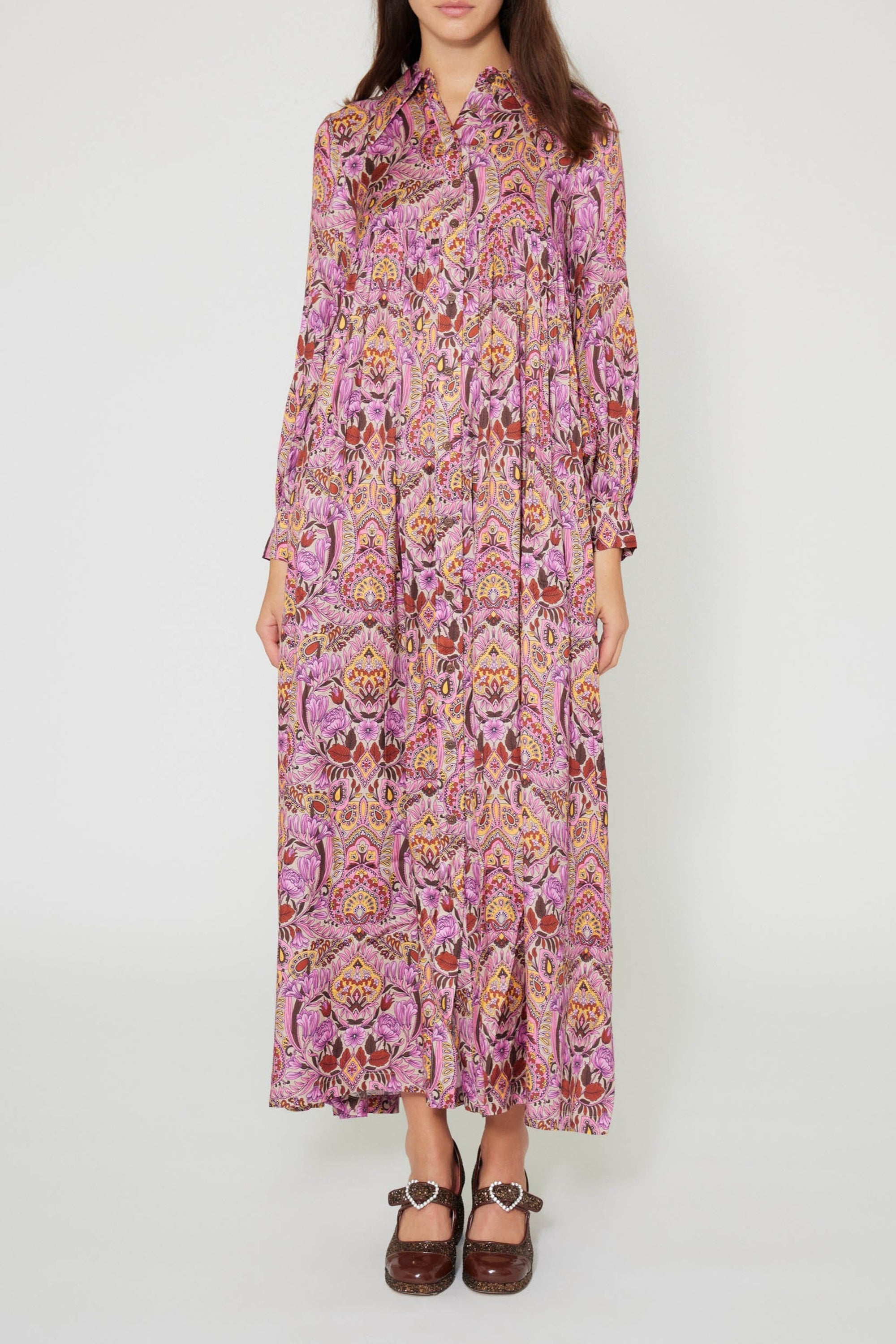 Robe longue Bohème - Rose
