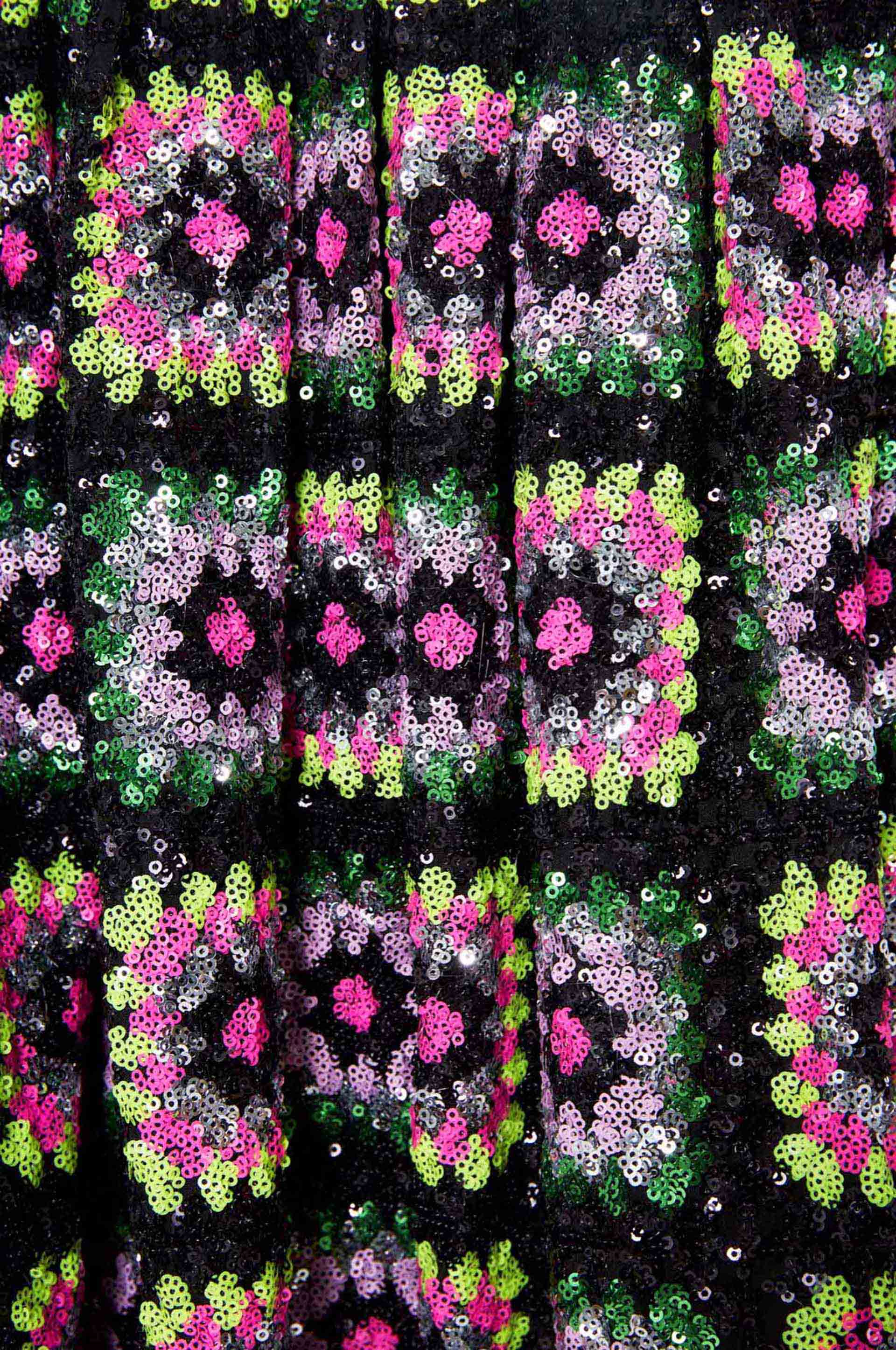Robe en crochet à paillettes - Noir