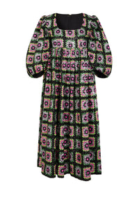 Robe en crochet à paillettes - Noir