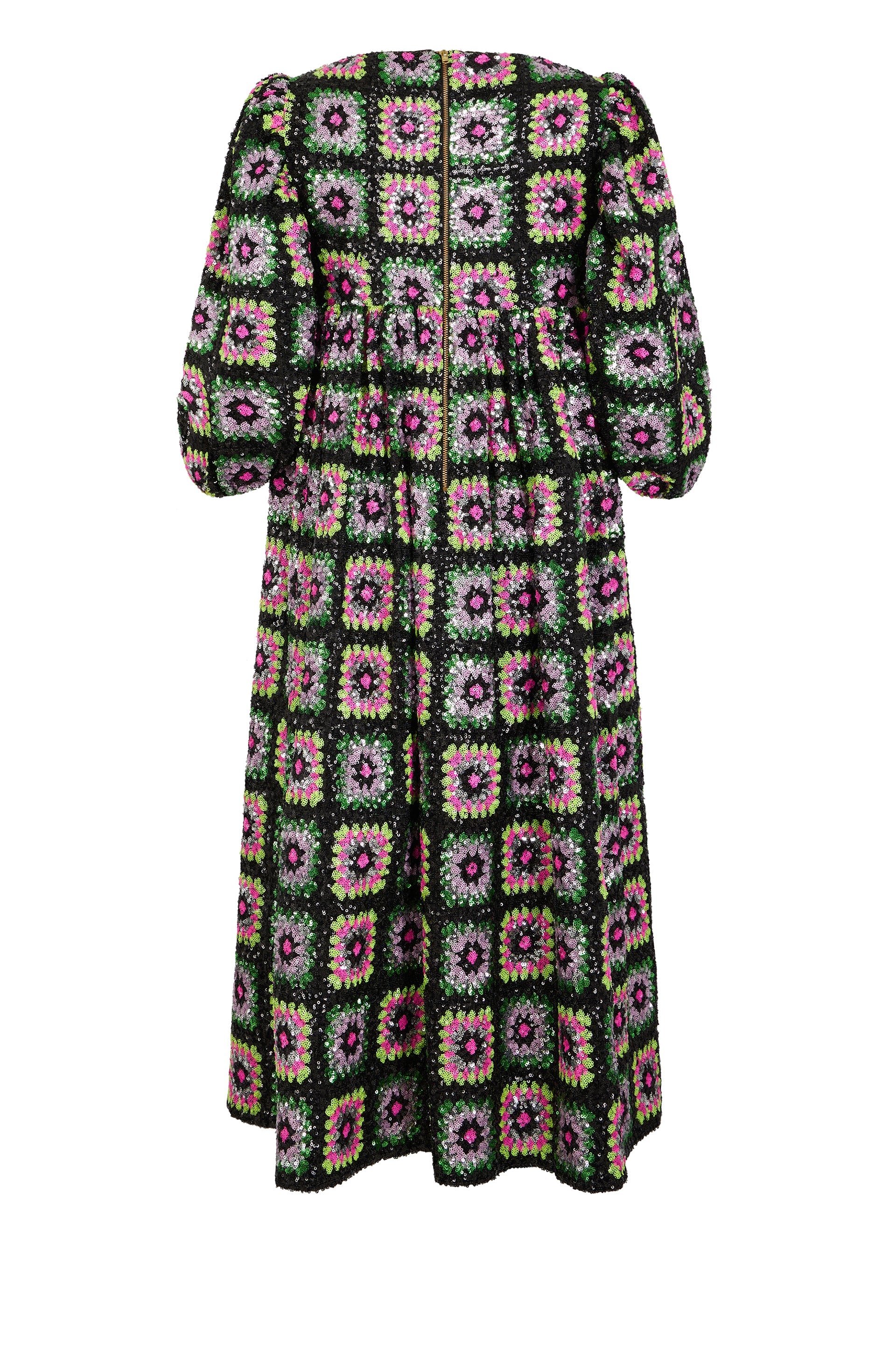 Robe en crochet à paillettes - Noir