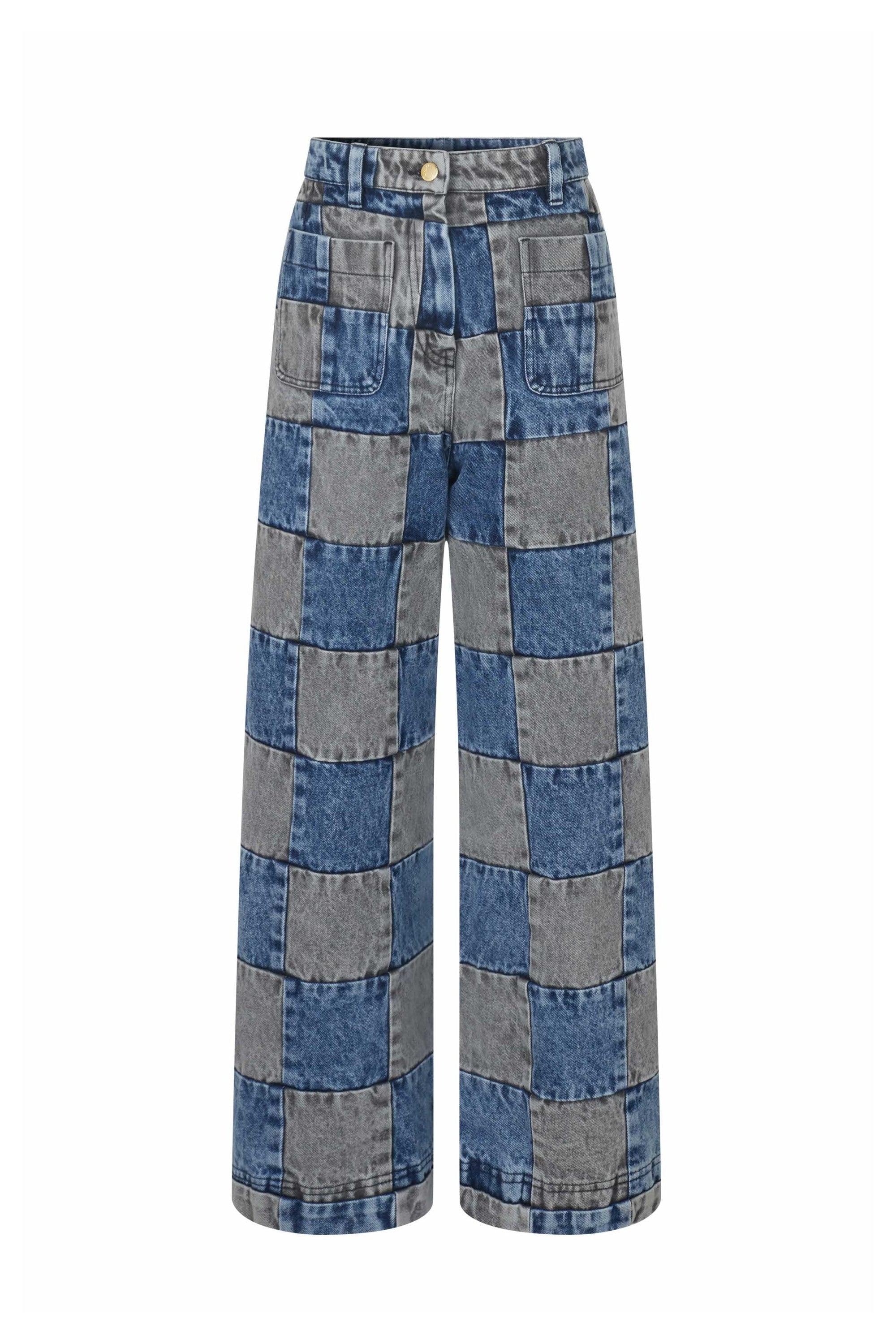 Jean Damier en denim - Noir