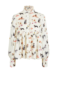 Blouse ample Doggy - Beige