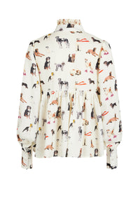 Blouse ample Doggy - Beige