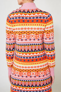 Robe longue Lyly en laine - Multicolore