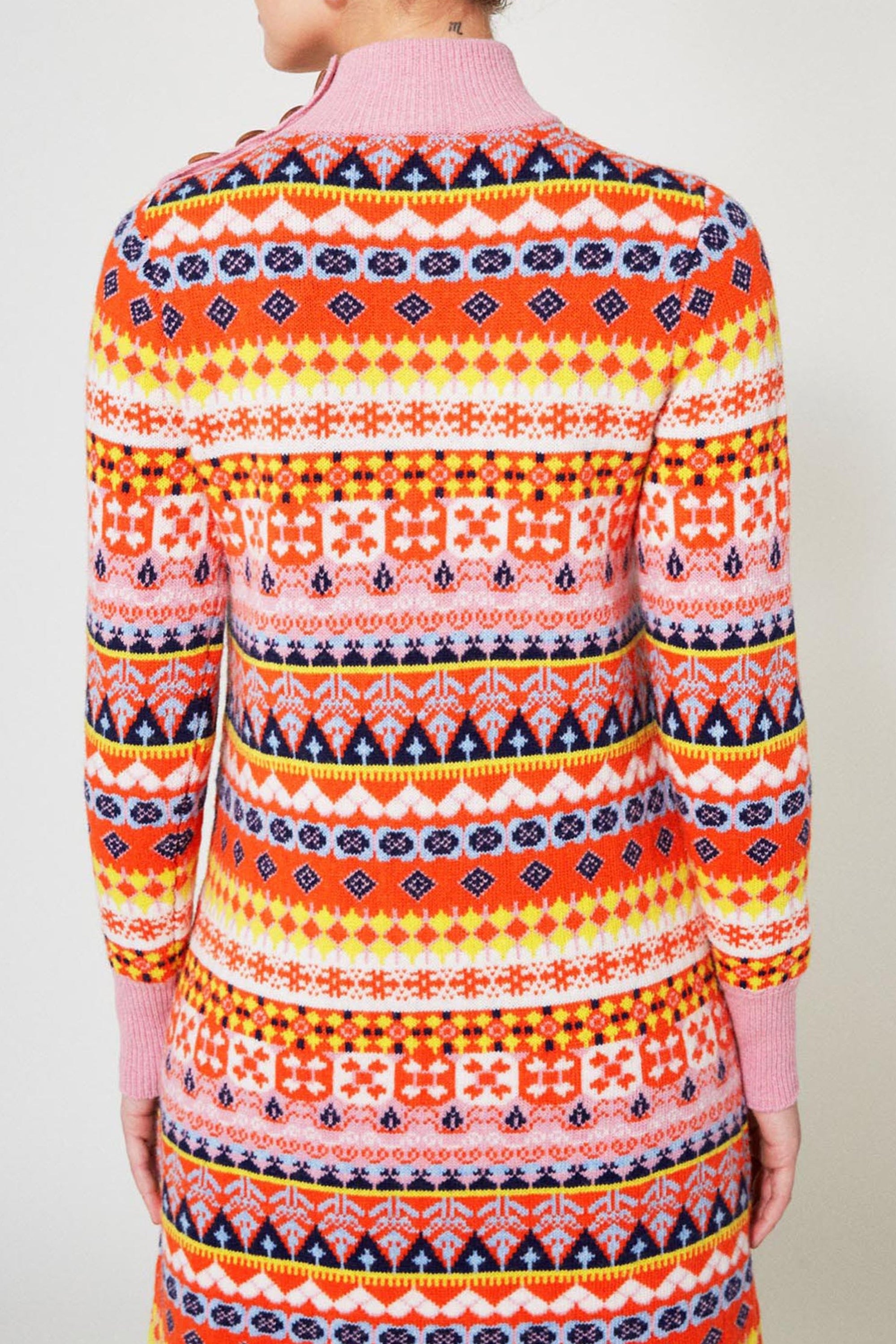 Robe longue Lyly en laine - Multicolore