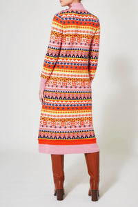 Robe longue Lyly en laine - Multicolore