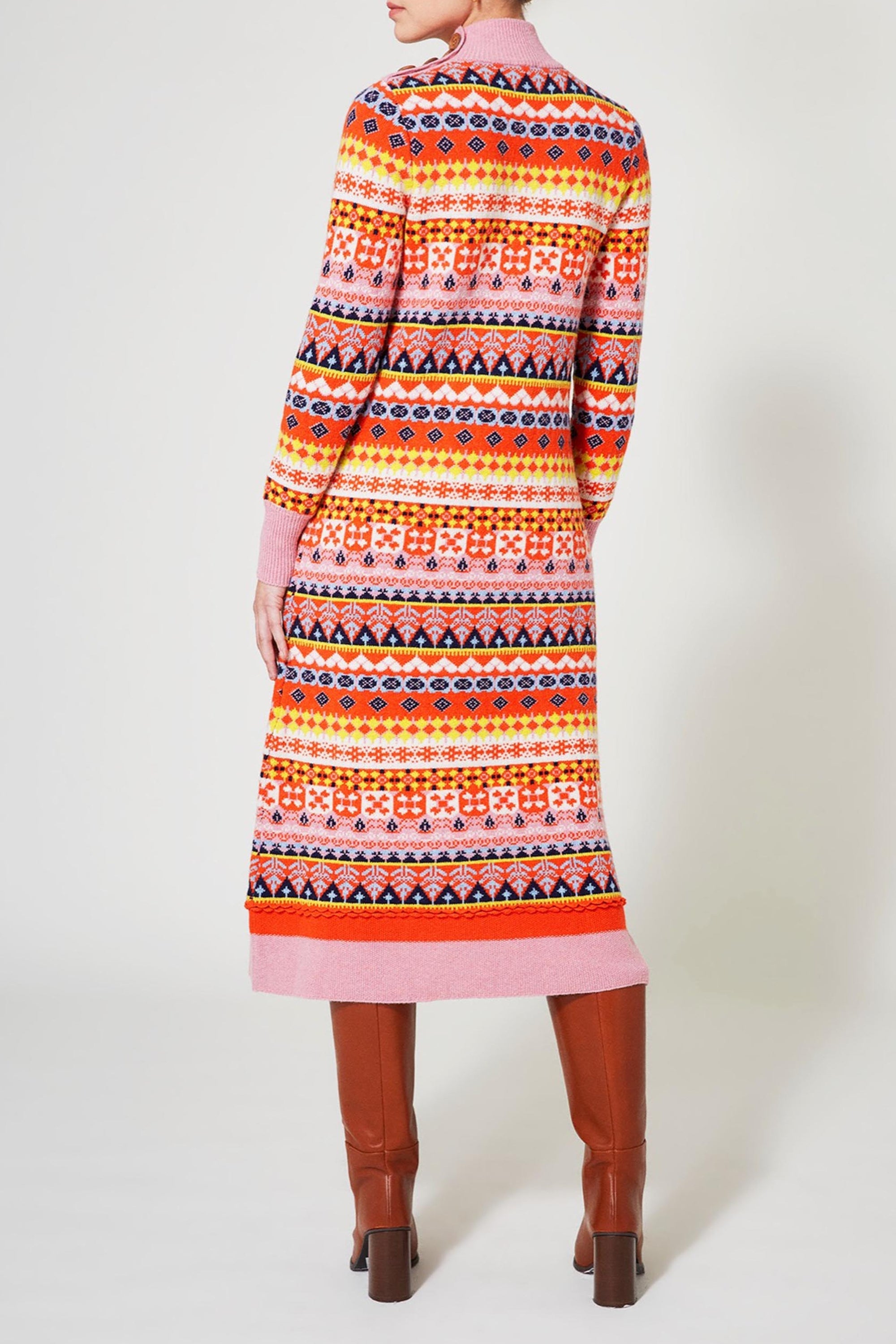 Robe longue Lyly en laine - Multicolore