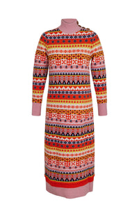 Robe longue Lyly en laine - Multicolore