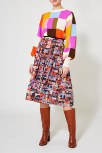 Jupe taille haute Pennsylvanie - Multicolore