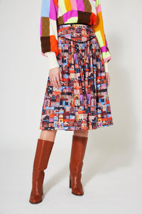 Jupe taille haute Pennsylvanie - Multicolore