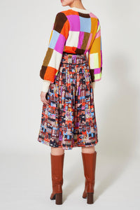 Jupe taille haute Pennsylvanie - Multicolore