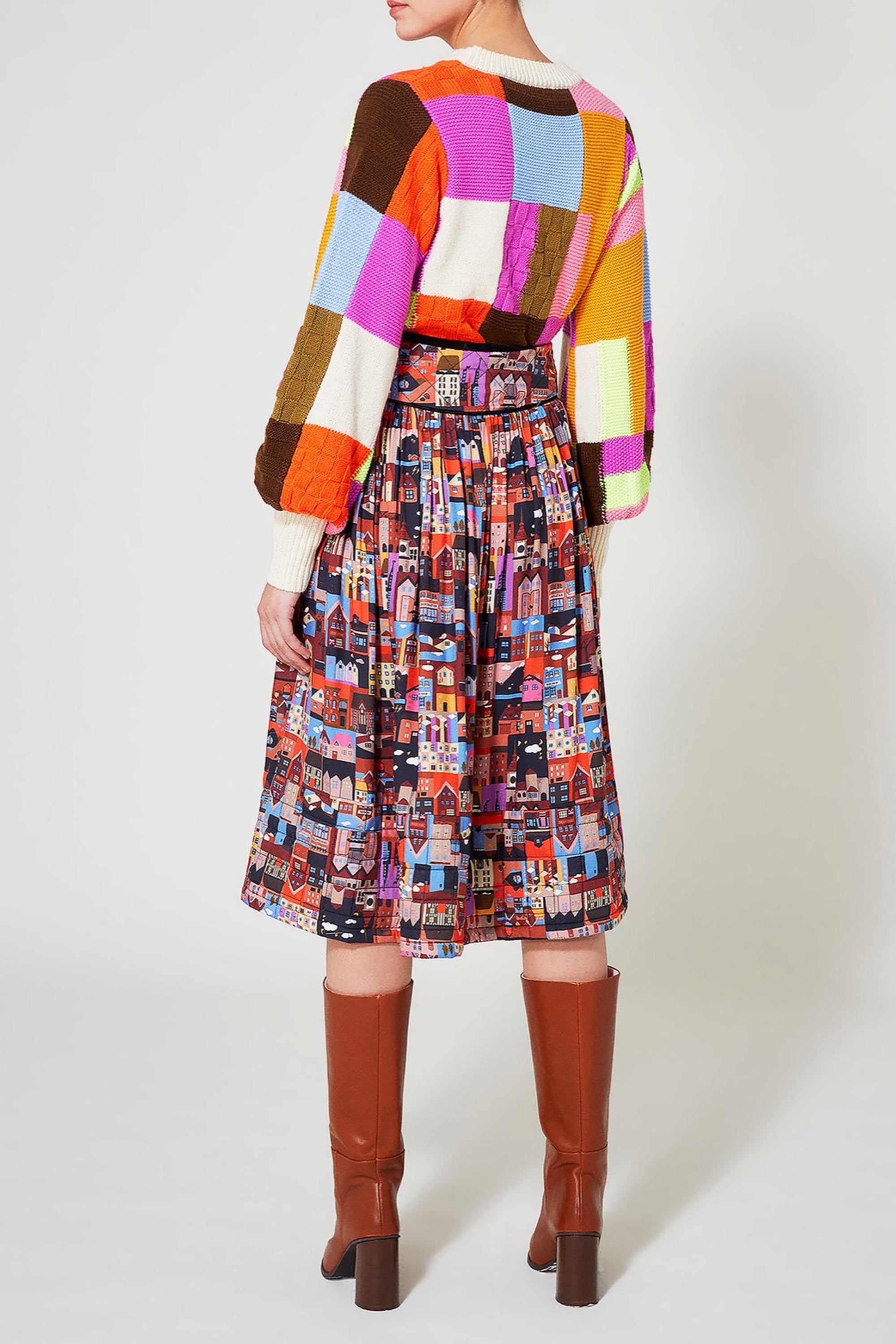 Jupe taille haute Pennsylvanie - Multicolore