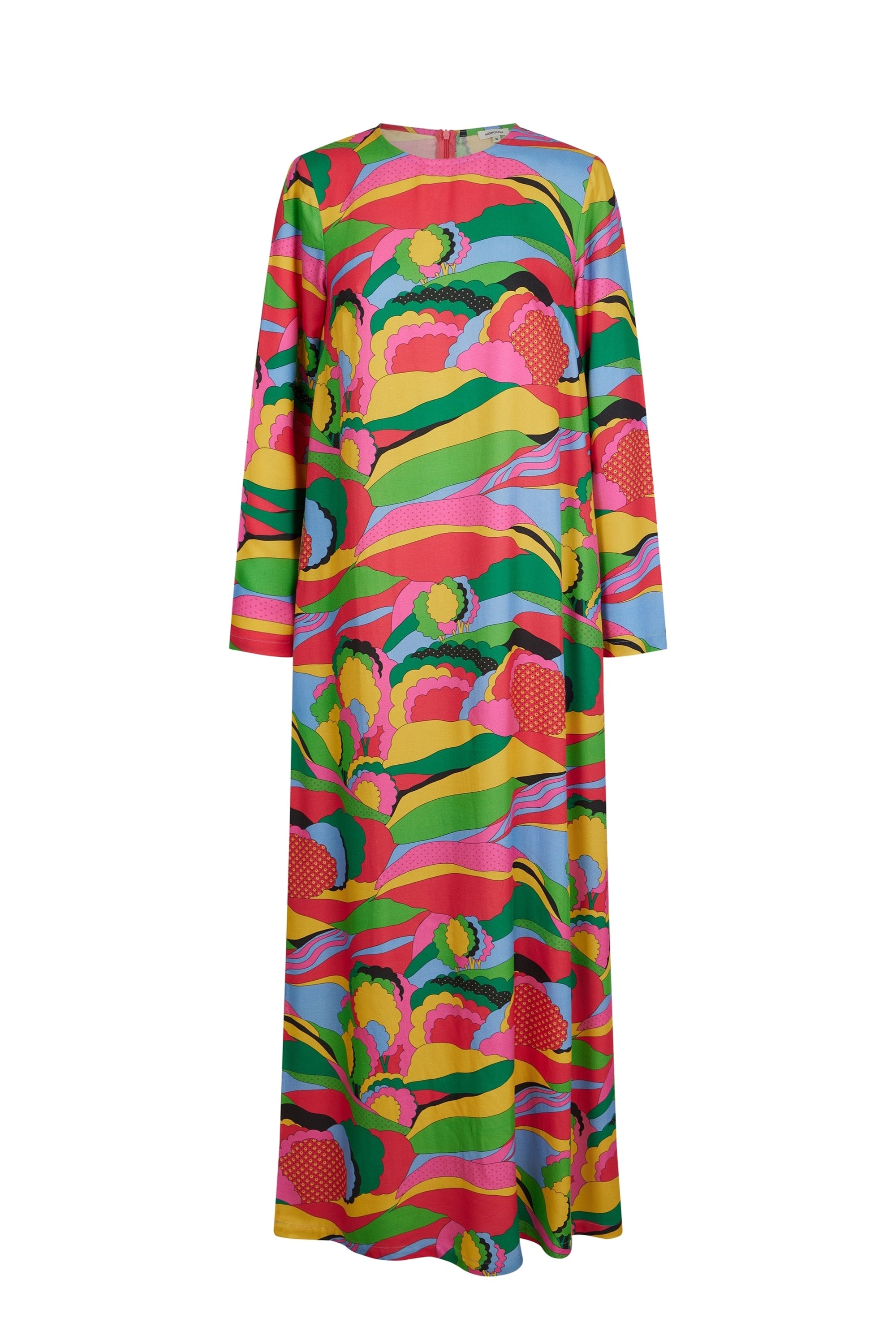 Robe longue caftan Country Pop - Multicolore