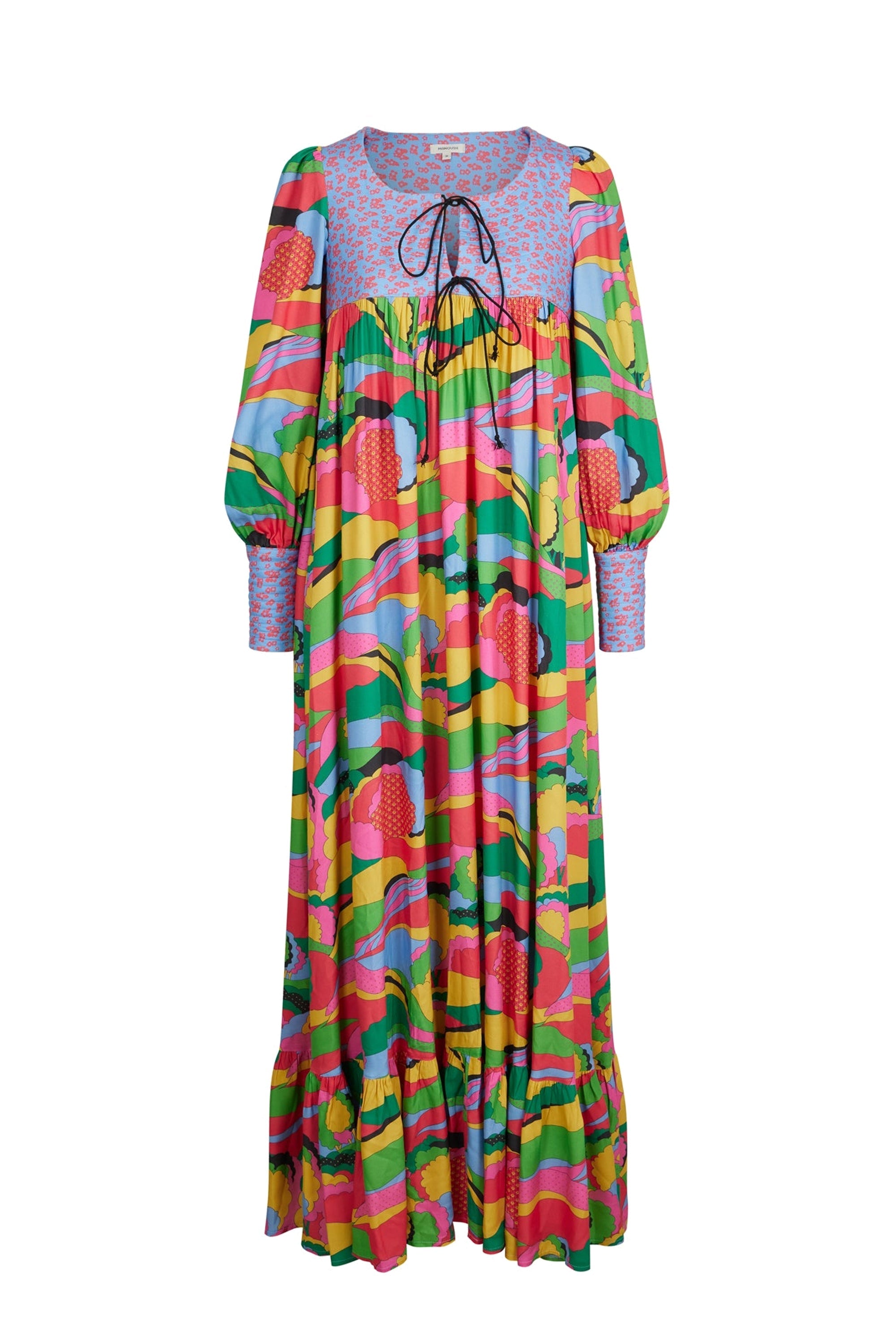 Robe longue Country - Gris