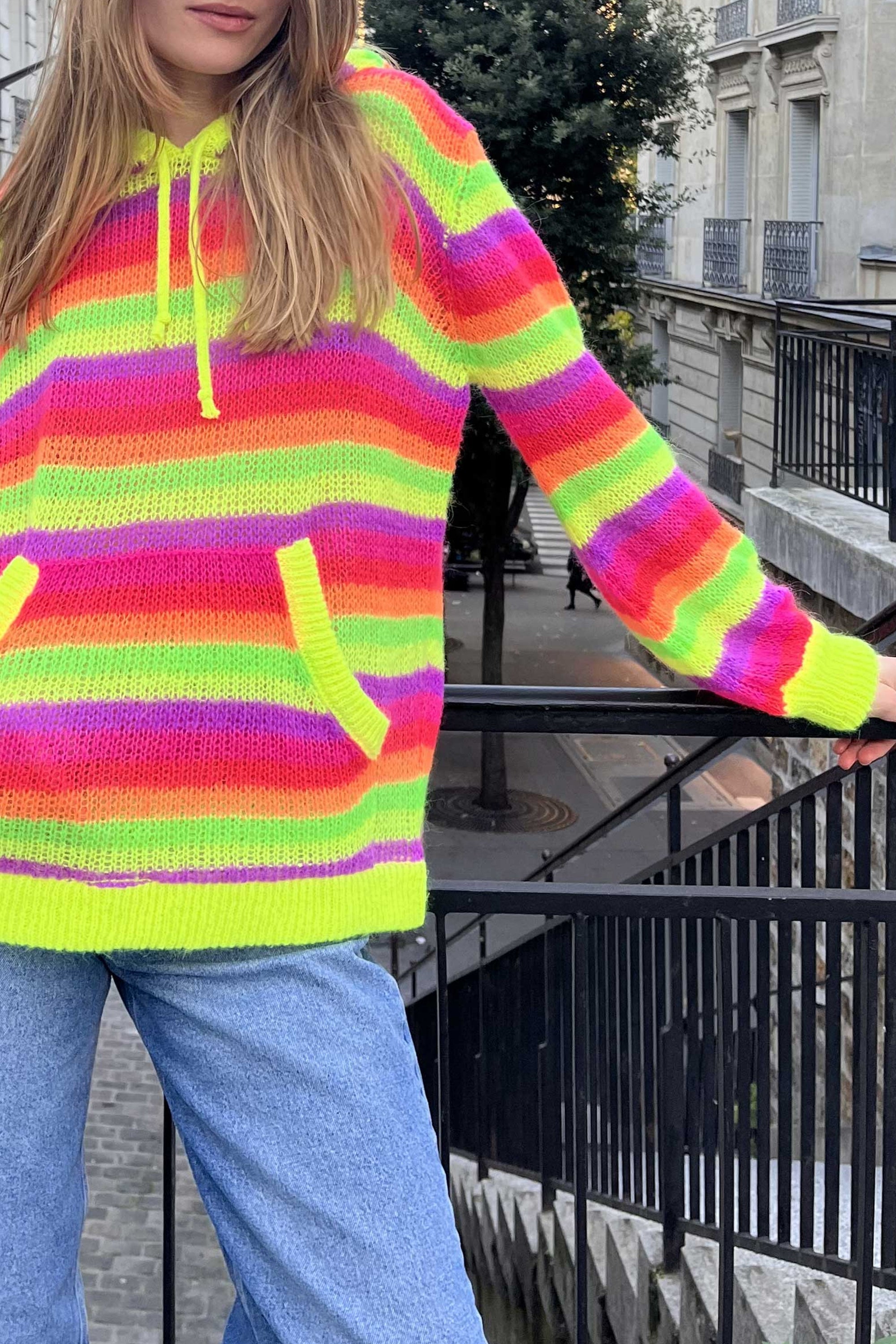 Pull-Over Arc-en-ciel - Multicolore