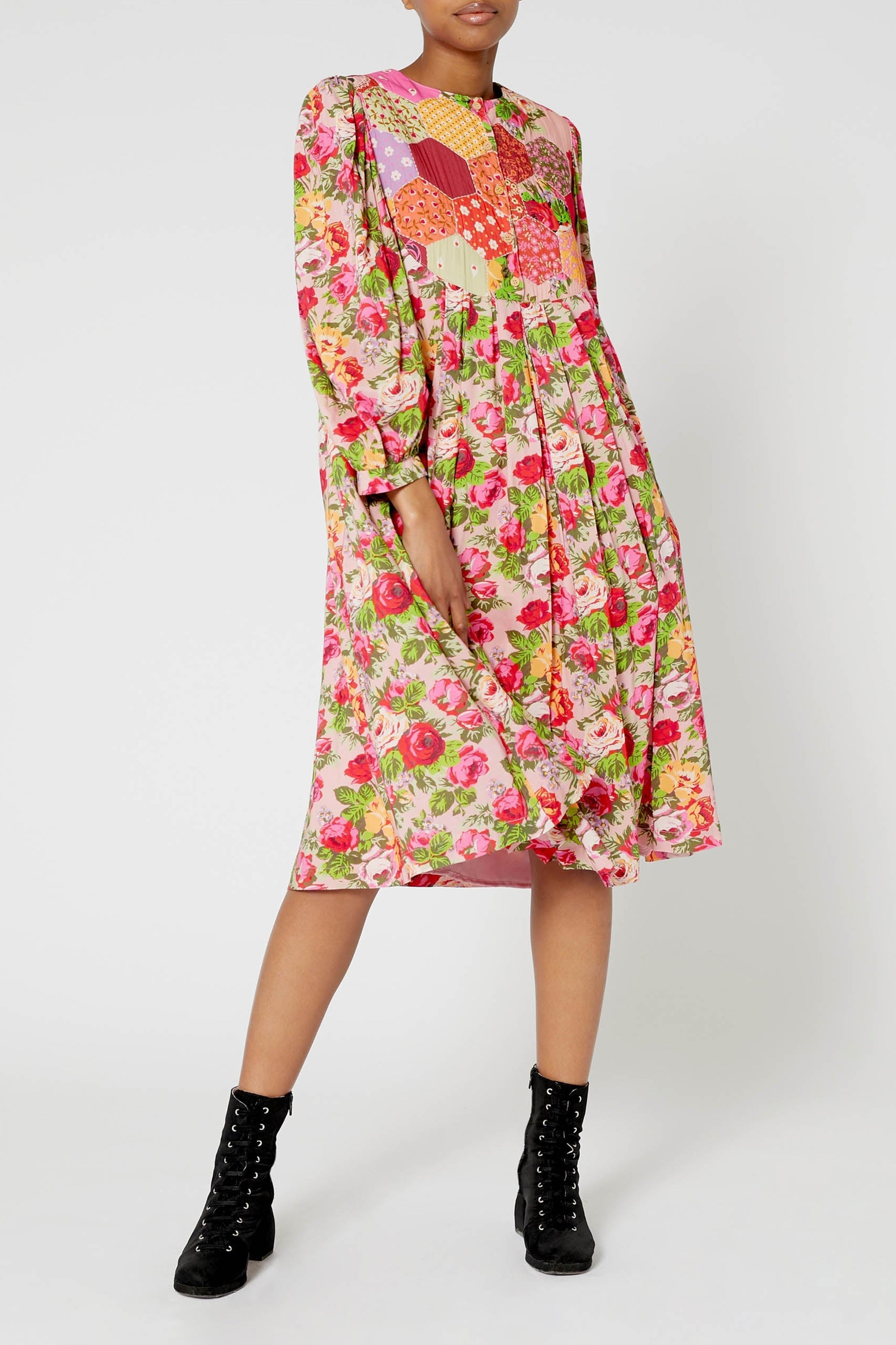 Robe Patchwork - Rose