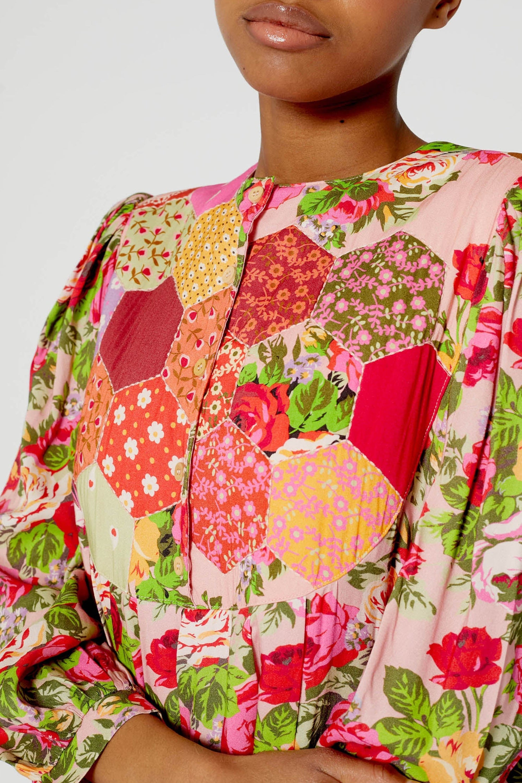 Robe Patchwork - Rose
