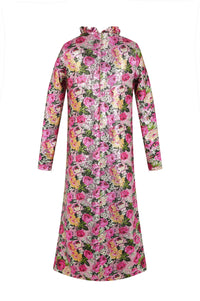 Robe caftan à paillettes - Rose