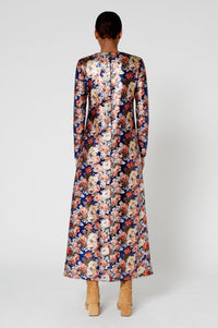 Robe caftan long à paillettes - Rose