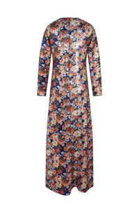 Robe caftan long à paillettes - Rose
