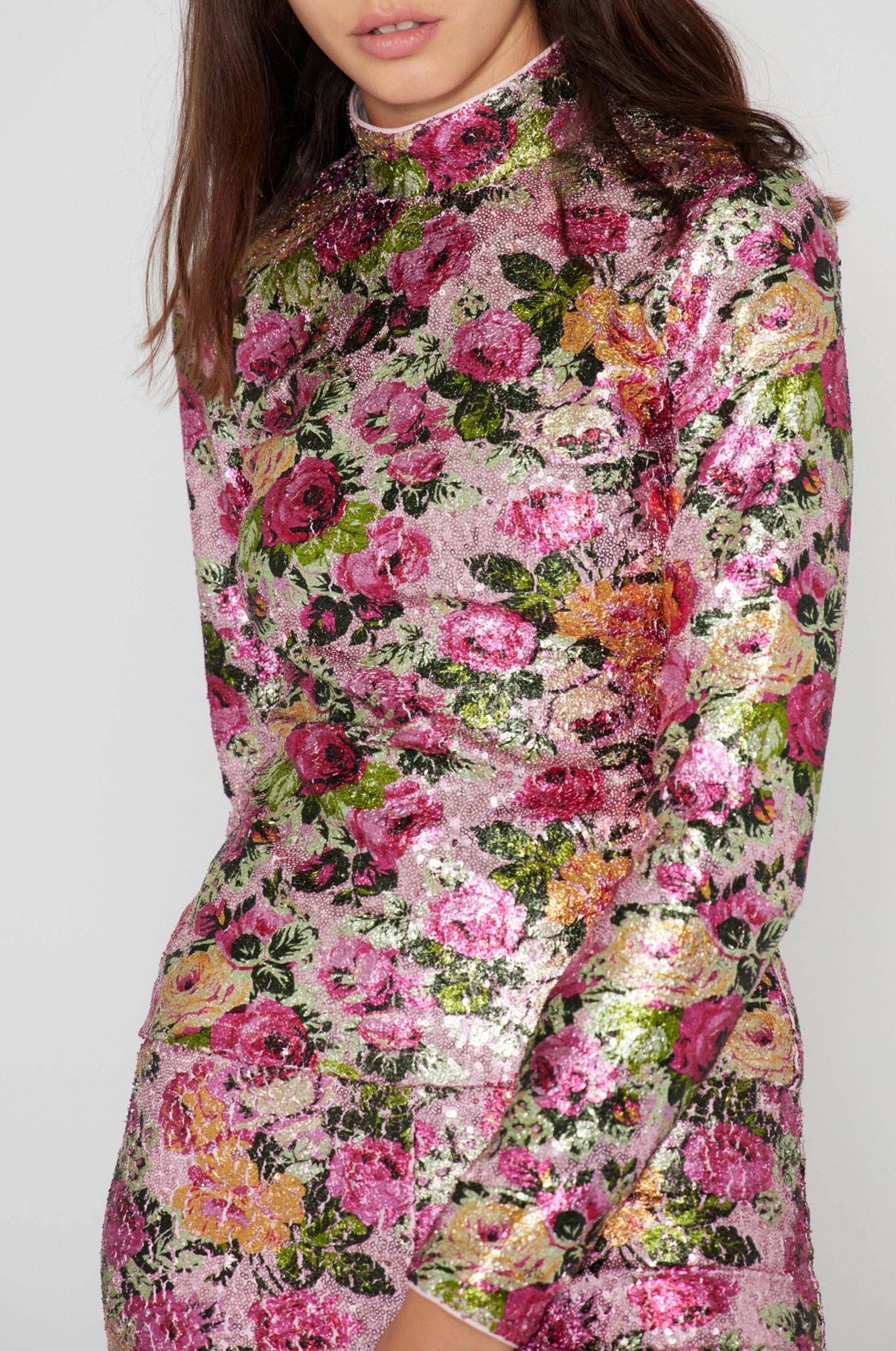 Top à paillettes - Rose
