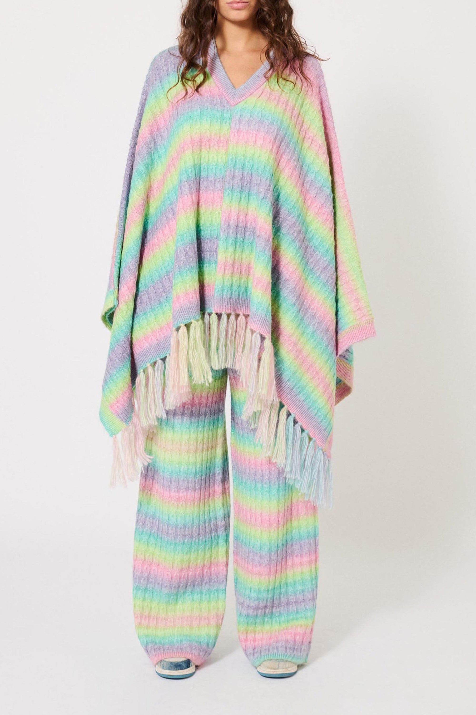 Poncho Arc-en-ciel - Multicolore