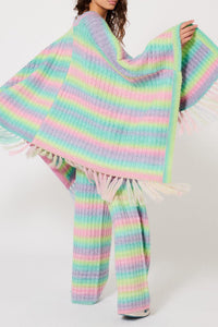 Poncho Arc-en-ciel - Multicolore