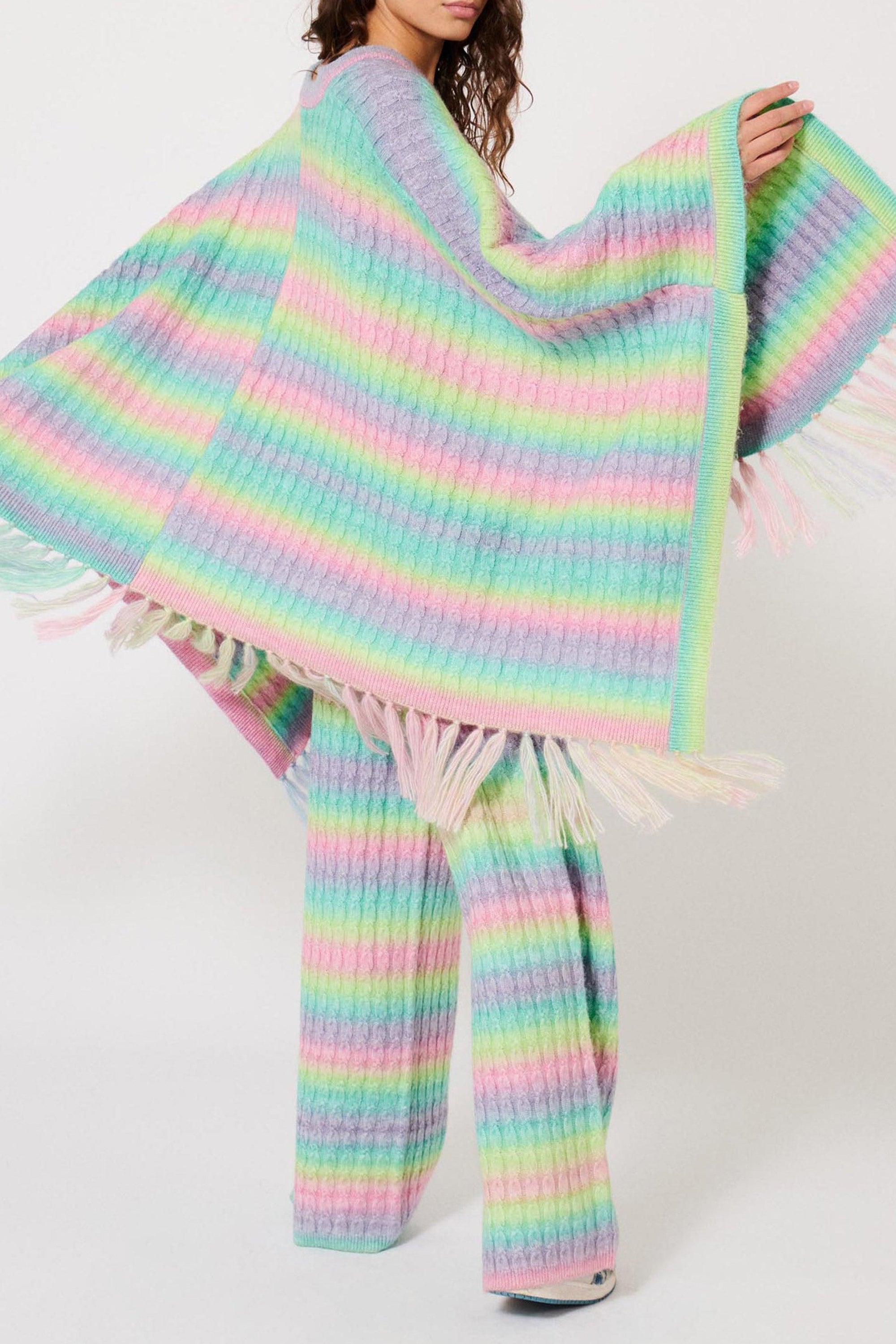 Poncho Arc-en-ciel - Multicolore