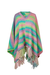 Poncho Arc-en-ciel - Multicolore