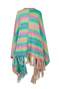 Poncho Arc-en-ciel - Multicolore