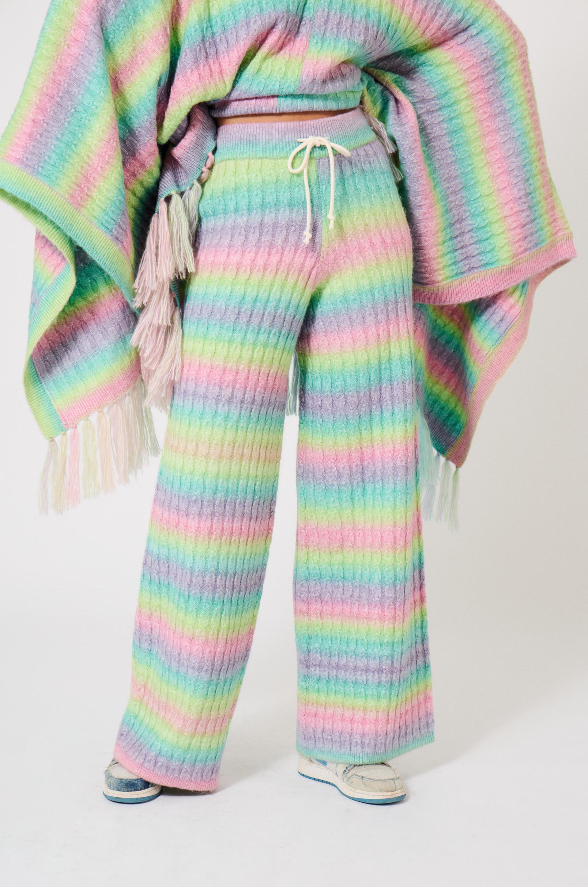 Poncho Arc-en-ciel - Multicolore