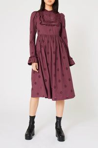 Robe longue Babydoll à dentelle - Noir