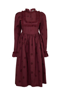Robe longue Babydoll à dentelle - Noir