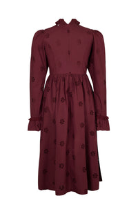 Robe longue Babydoll à dentelle - Noir