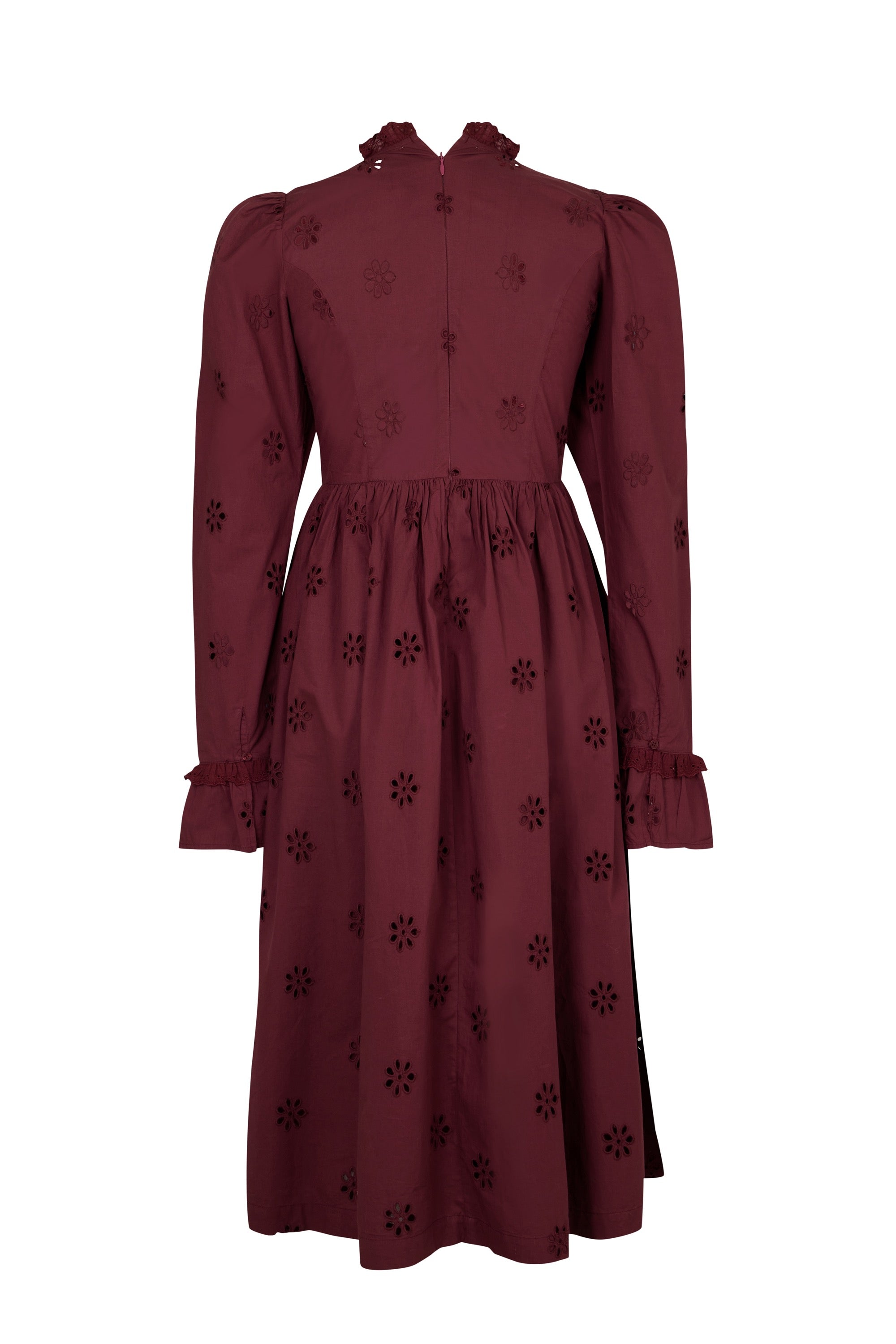 Robe longue Babydoll à dentelle - Noir