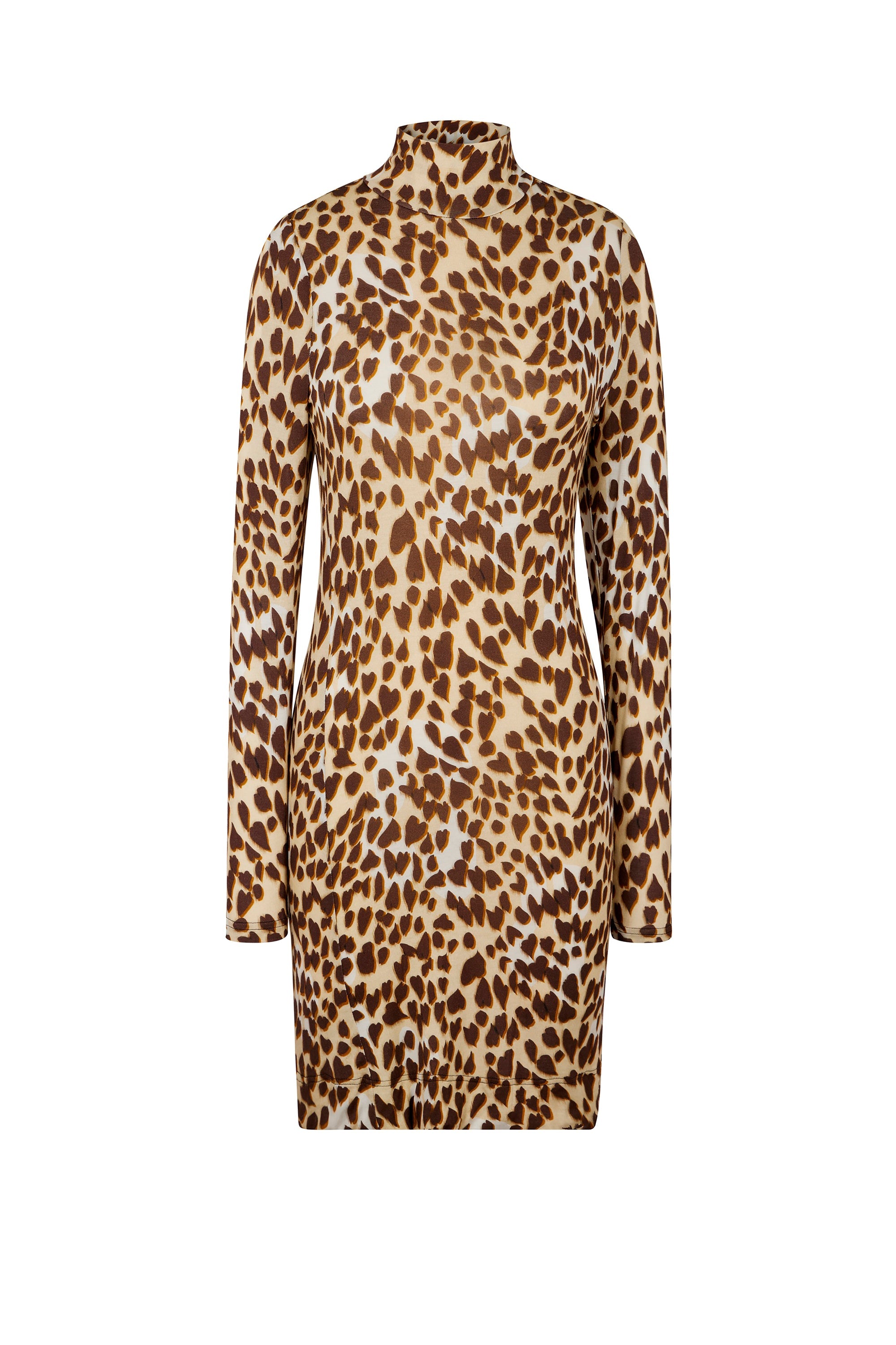 Robe à imprimé léopard - Camel