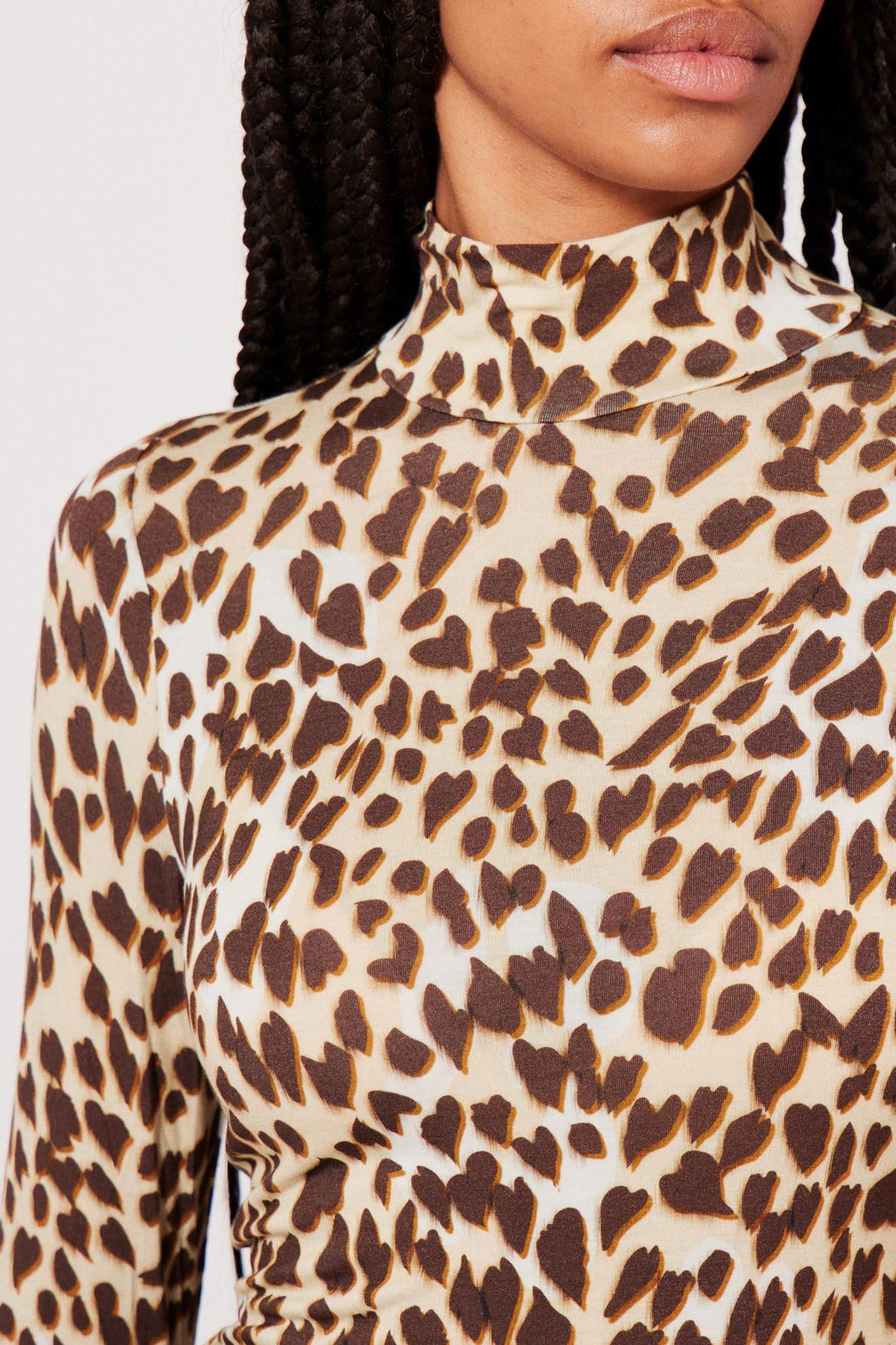 Robe à imprimé léopard - Camel