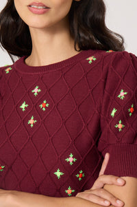Pull à manche courte Burlington - Noir