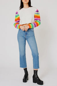 Sweat cosy en crochet - Multicolore