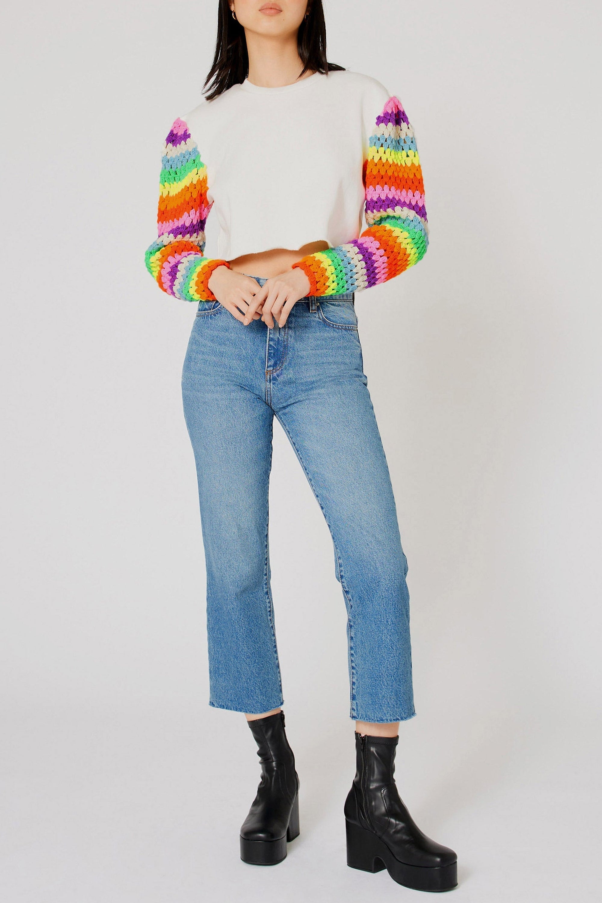 Sweat cosy en crochet - Multicolore