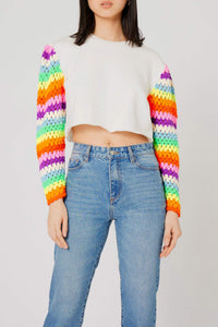 Sweat cosy en crochet - Multicolore