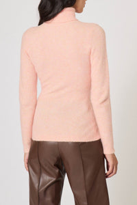 Pull col roulé Doudou en alpaga - Rose
