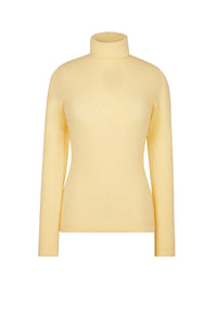 Pull col roulé Doudou en alpaga - Jaune