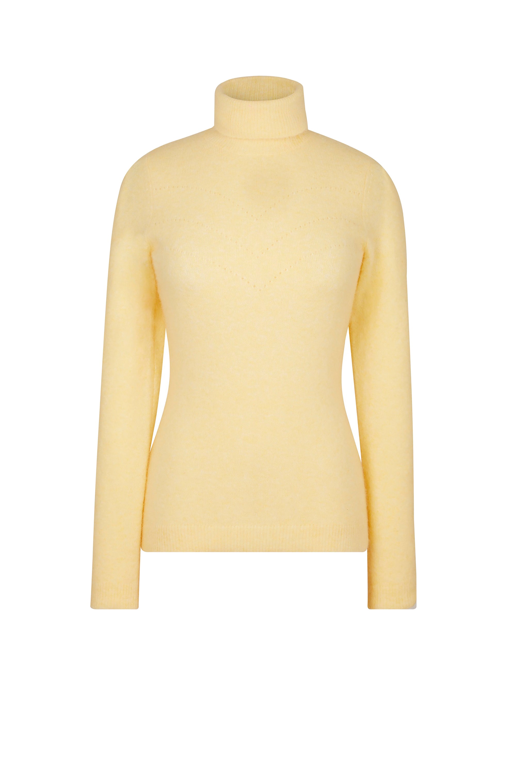 Pull col roulé Doudou en alpaga - Jaune