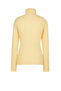 Pull col roulé Doudou en alpaga - Jaune