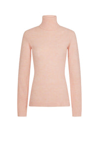 Pull col roulé Doudou en alpaga - Rose