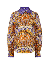 Chemise à imprimé 70's - Violet