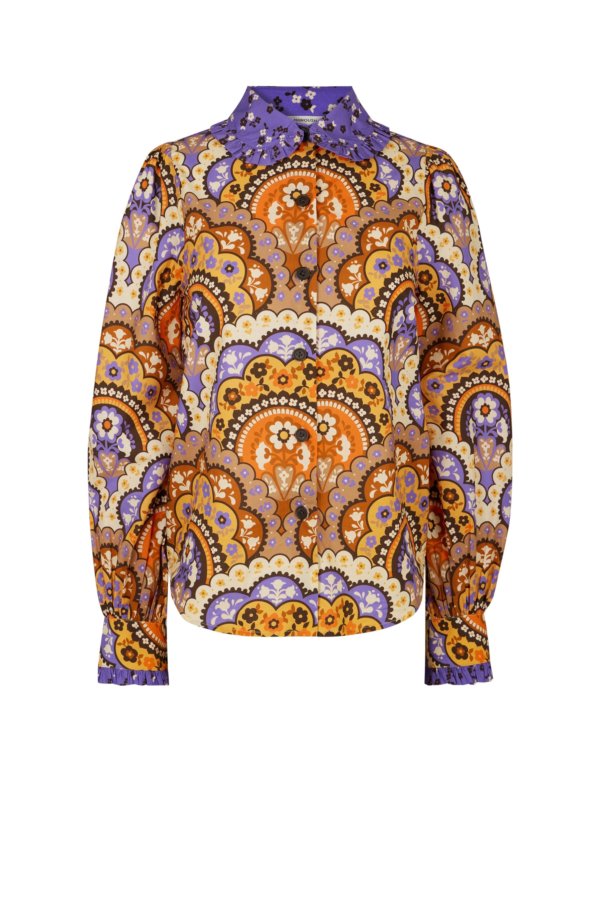 Chemise à imprimé 70's - Violet