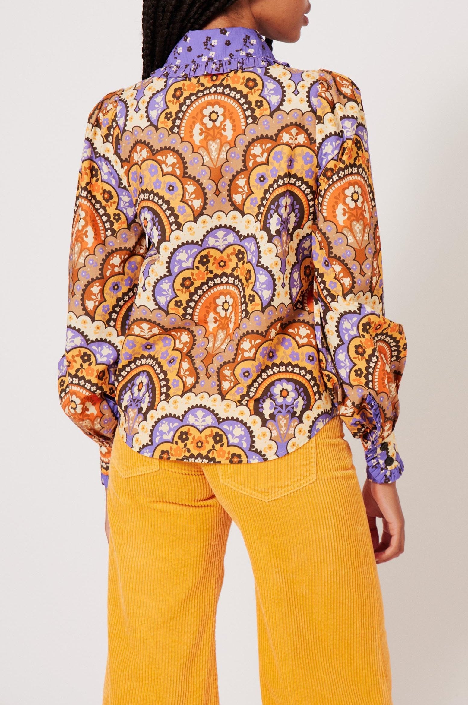 Chemise à imprimé 70's - Violet