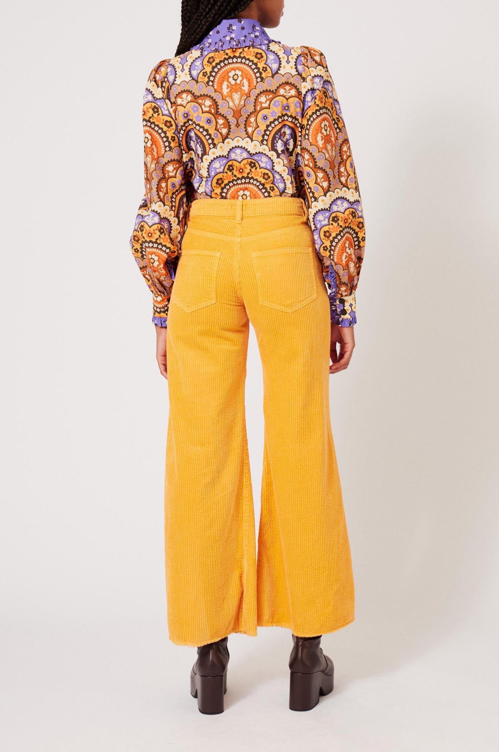 Chemise à imprimé 70's - Violet
